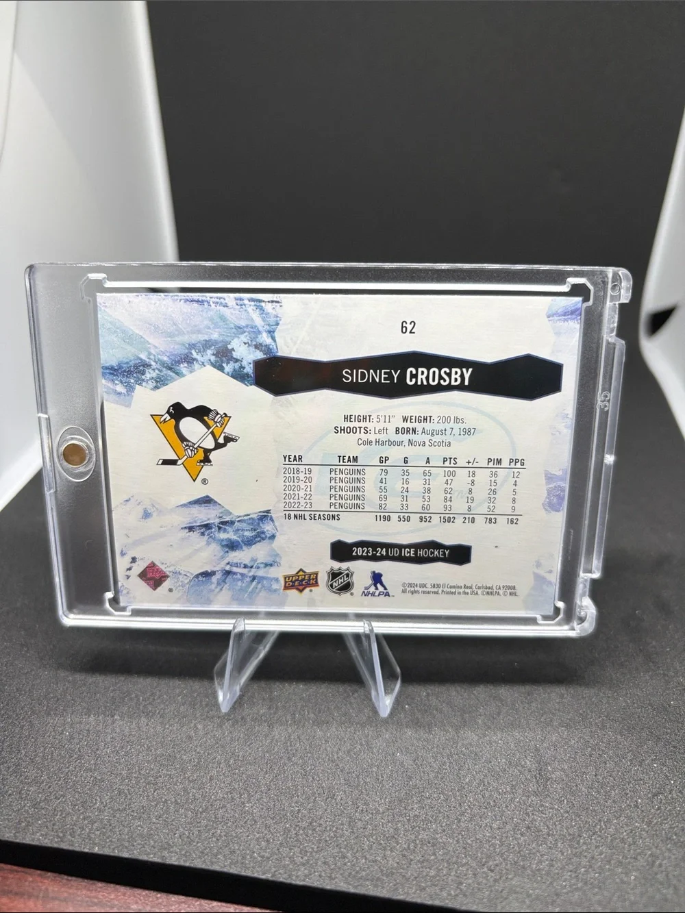 Upper Deck Ice Sidney Crosby Hockey Trading Card Green holo